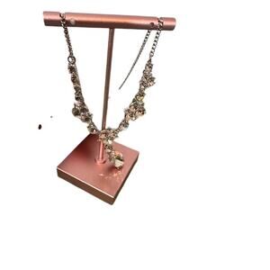 Givenchy Silver-Tone Multi Crystal Stone Pendant Y-Neck Necklace Women